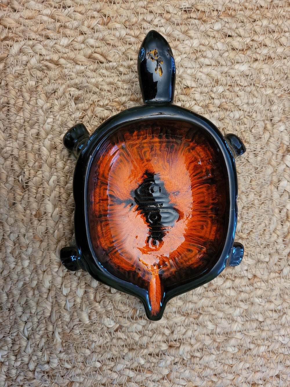 Vintage Evangeline Canada Pottery; Turtle Ashtray